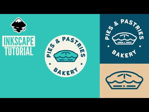 Bakery pies pastries logo tutorial Inkscape