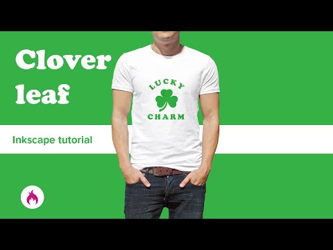 Inkscape tutorial create a clover leaf for tshirt design St Patricks's day