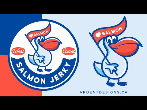 Pelican mascot logo Inkscape tutorial using tapered lines, pen tool, and powerstroke