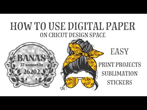 How to use Digital paper in Cricut Design Space (easy)