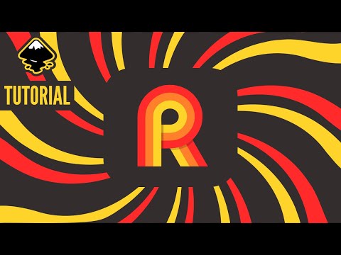 retro letter R logo pattern along path Inkscape tutorial