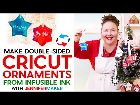 How to Use Cricut Infusible Ink Sheets to Make DOUBLE-sided Ornaments!