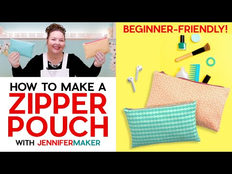 How to Make a Zipper Pouch for Beginners | Cut with a Cricut or by Hand!