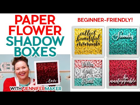 How to Make a Paper Flower Shadow Box with Cricut for Any Size Frame – Beginner-Friendly Tutorial