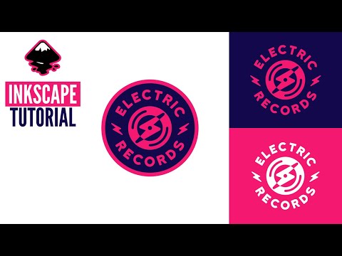 Electric records logo tutorial Inkscape