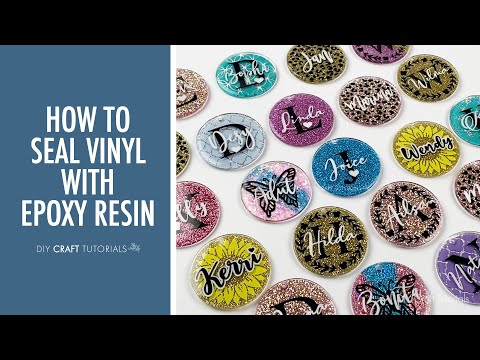 HOW TO SEAL VINYL WITH RESIN FROM START TO FINISH | Acrylic Keychain Tutorial | Glitter Keychain