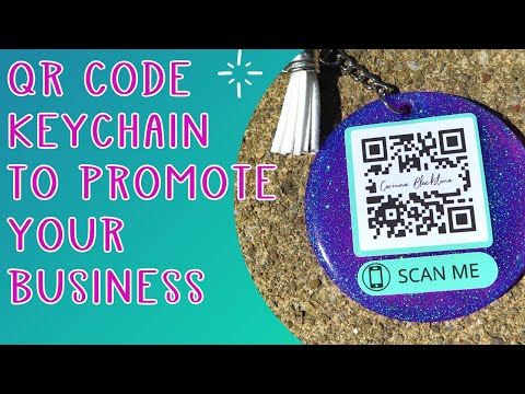Make a QR code with Cricut to promote your business – Print then cut Q R code keychain