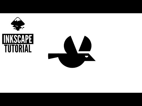 geometric black bird logo tutorial Inkscape