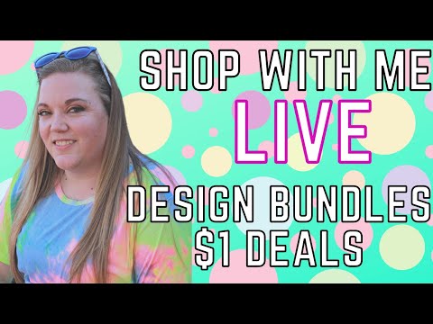 CRAFTERS DO NOT MISS THIS!!! Design bundles Dollar Deals – SHOP WITH ME – Live