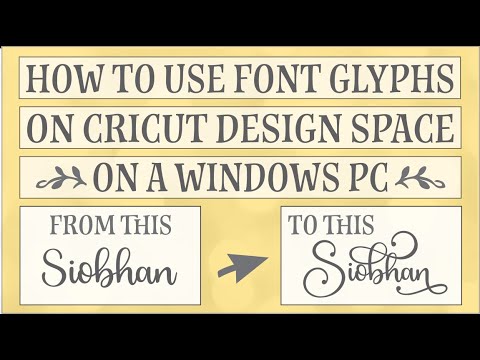 How To Use Font Glyphs on a Windows PC ( laptop or Desktop ) in Cricut Design Space.  Easy!!