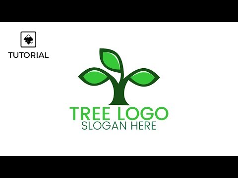 Tree sprout logo design inkscape tutorial