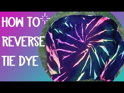 Reverse tie dye – Bleaching shirts – How to make a tie dyed shirt – Simple Tie dye techniques