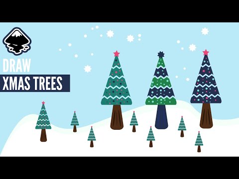 HOW TO draw xmas trees Inkscape tutorial