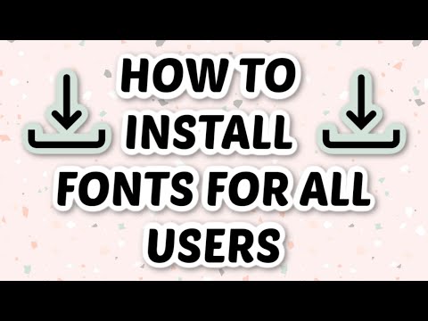 How to install a font for all users – install fonts – unzip fonts – installing for all users