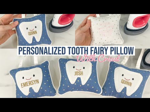 PERSONALIZED TOOTH FAIRY PILLOW USING CRICUT & CRICUT EASY PRESS MINI | TARGET PILLOW
