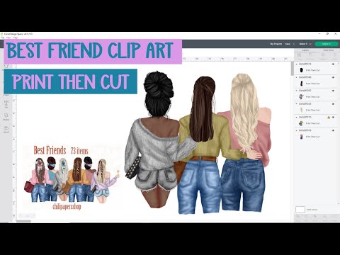 Designing your own clip art family or best friends images – Print then cut – clipart – design space
