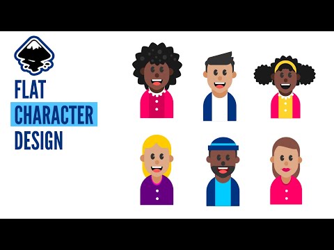How to make flat character avatar design Inkscape tutorial complete guide