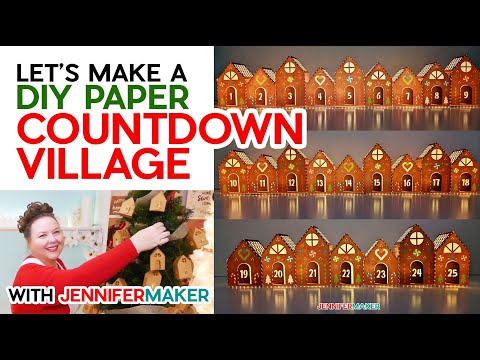 Christmas Countdown DIY | Gingerbread Village with 25 Treat Boxes & Luminaries!