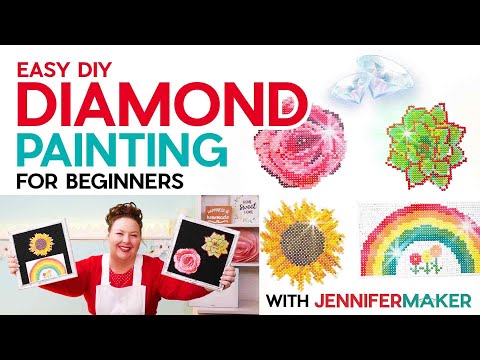 How to Do Diamond Painting for Beginners – Step by Step with 4 Free & Easy Patterns!
