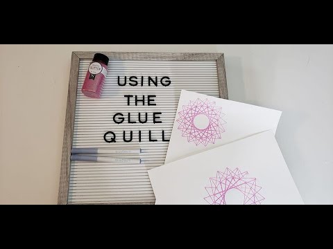 How to use the We R Memory Keepers Glue Quill to write or draw with the cricut and add glitter