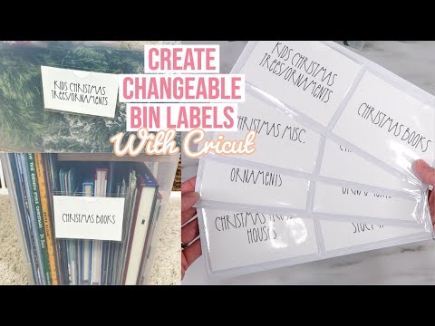 HOW TO MAKE CHANGEABLE LABELS WITH THE CRICUT FOR STORAGE BINS | DRAW FEATURE