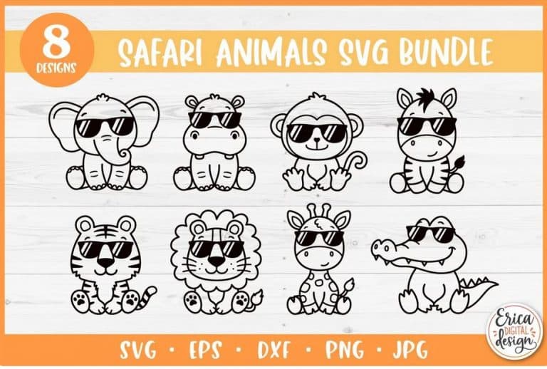 Free Cute Safari Bundle SVG Files