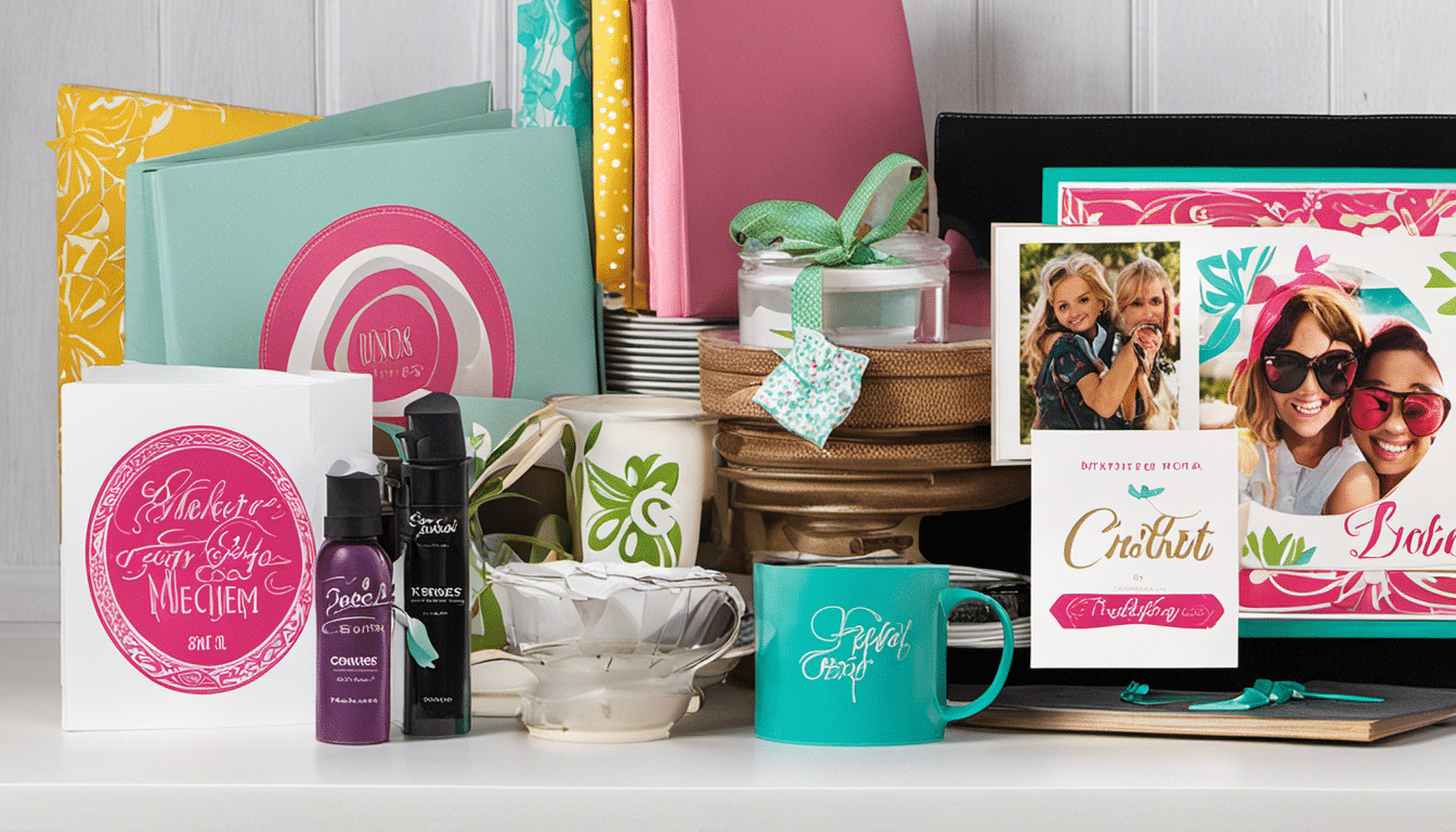 An image showcasing a variety of personalized products crafted with a Cricut machine